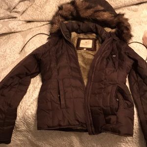 Abercrombie and Fitch jacket with faux fur